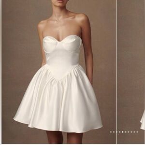Meshki White Strapless Mini Dress